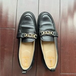 Sam Edelman Black Loafers with Gold Detail